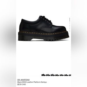 Dr. Martens Black Leather platform Derbys *basically new*